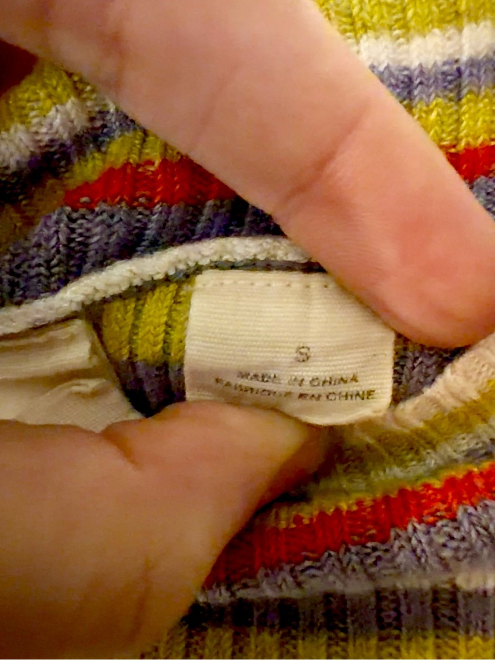 Moth Anthropologie Striped Ribbed Mock Neck Sleeveless Sweater Size Small - Picture 6 of 7